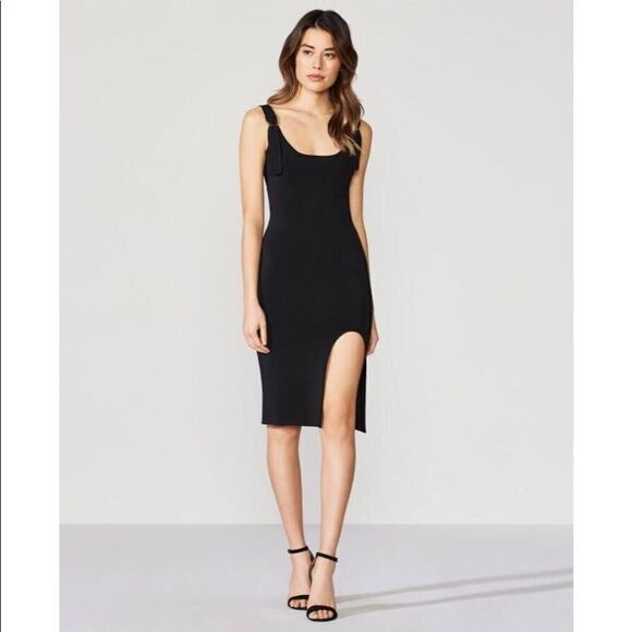 Bailey 44 “Budtender” Black Front Slit Bodycon Dress - Picture 1 of 7
